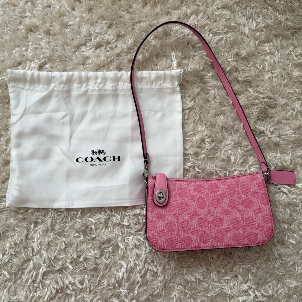 Coach Signature Pink Shoulder Bag